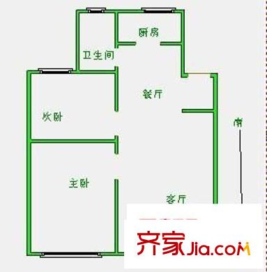 昌德小區(qū) 2室 戶型圖