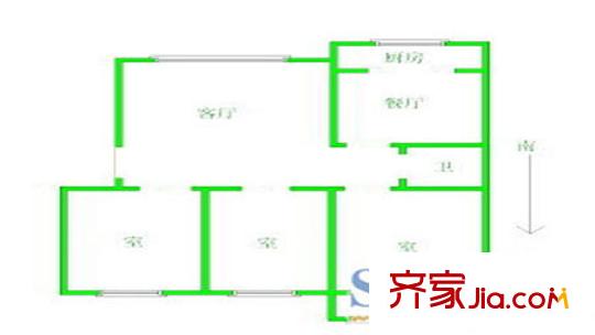 昌德小區(qū)戶型圖三居15 