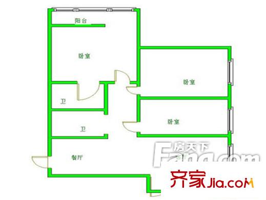 福壽里戶型圖三居4 