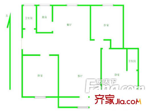 福壽里戶型圖三居5 