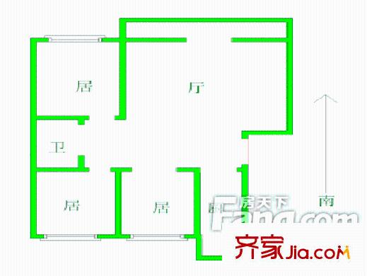 福壽里戶型圖三居2 