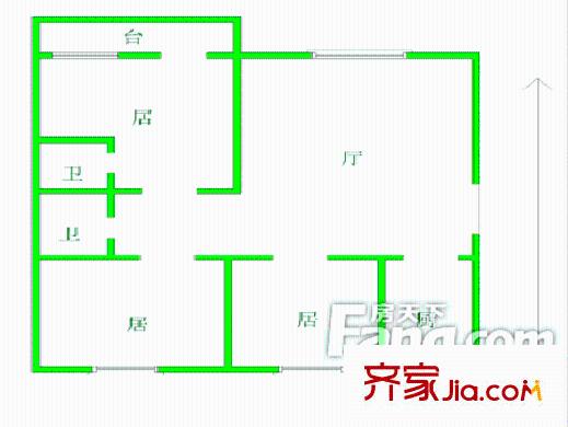 青馨家園管委樓戶型圖三居13 