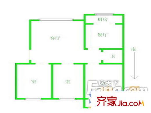 青馨家園管委樓戶型圖三居15 