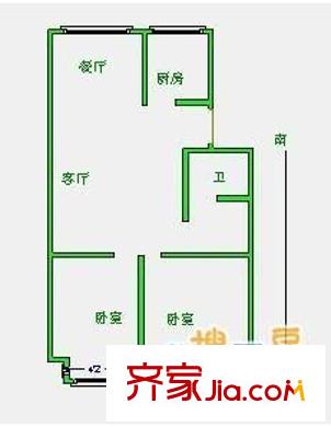 漓江花園 2室 戶型圖