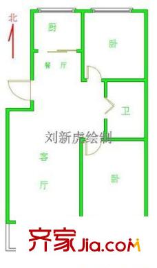 漓江花園 2室 戶型圖