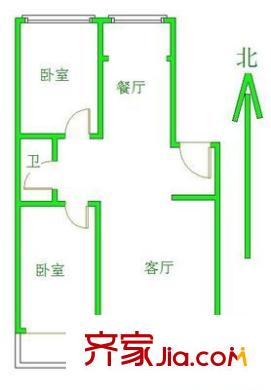 漓江花園 2室 戶型圖