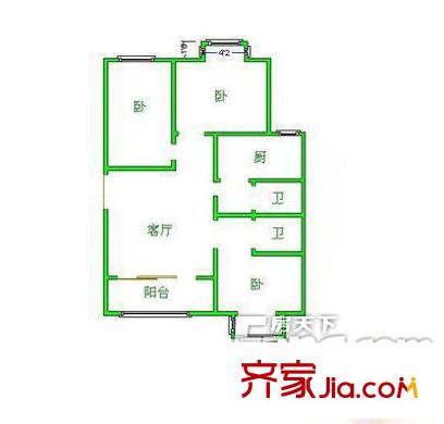 文耀里戶型圖三室參考戶型圖B 