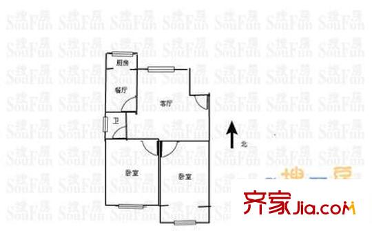 先富里 2室 戶型圖