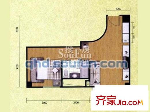 維多利亞海灣戶型圖一室一廳一衛(wèi) 面積71.65平 1室1廳1衛(wèi)