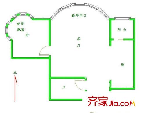維多利亞海灣戶型圖維多麗亞海灣 1室 戶型圖 1室1廳1衛(wèi)1廚