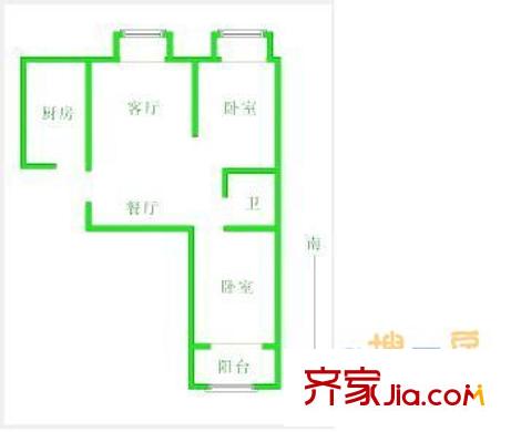 紫晶閣 2室 戶型圖