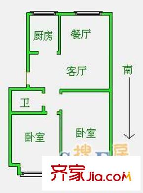 紫晶閣 2室 戶型圖