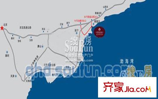 秦皇國(guó)際公寓交通圖