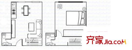 紫晶閣 1室 戶型圖