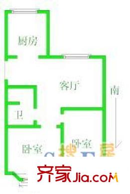 紫晶閣 2室 戶型圖