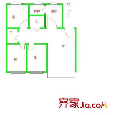 海韻家園 3室 戶型圖