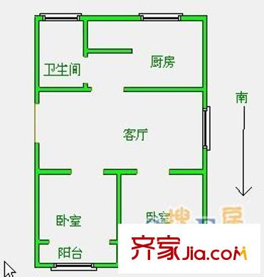 海韻家園 2室 戶型圖