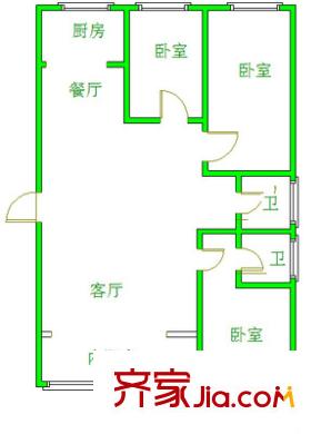海韻家園 3室 戶型圖