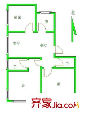 興龍尚府 3室 戶型圖