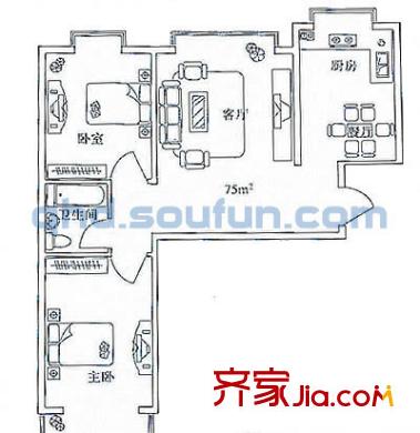 灣海一號(hào)海景公館戶型圖戶型圖二室二廳二衛(wèi) 面積119.11平 2室2廳2衛(wèi)