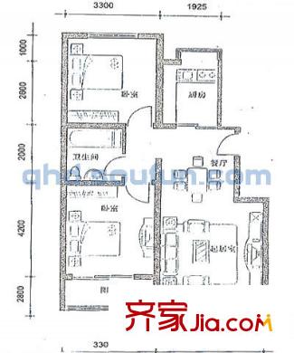 灣海一號(hào)海景公館戶型圖戶型圖三室二廳一衛(wèi) 面積127.82平 3室2廳1衛(wèi)