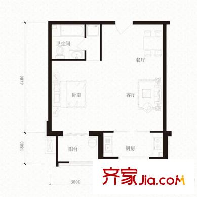 學(xué)府雅緣A-2 1室1廳1衛(wèi)1廚