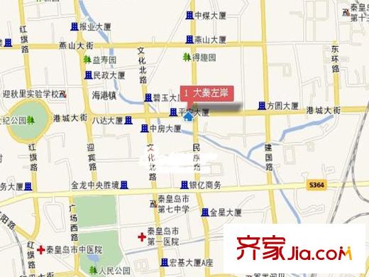 大秦左岸交通圖