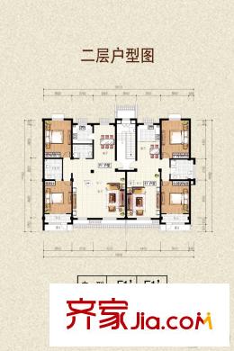 祥和馨筑6#9#12#15#聯(lián)排戶型2層 2室2廳2衛(wèi)1廚