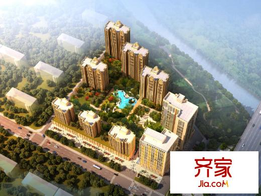 華昱駿景項(xiàng)目鳥瞰圖