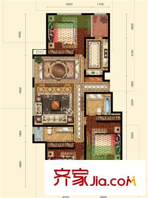 世嘉?正園3#樓 147平方米 3居 3室2廳2衛(wèi)