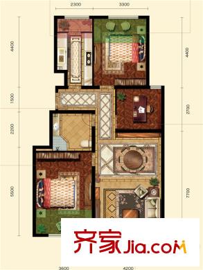 世嘉?正園3#樓 98平方米 3居 3室2廳1衛(wèi)1廚