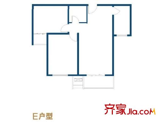 黃金臺住宅小區(qū)E戶型 2室1廳1衛(wèi)1廚
