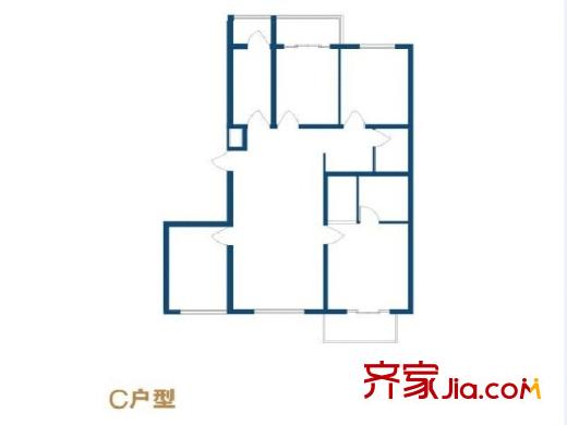 黃金臺住宅小區(qū)C戶型 3室2廳1衛(wèi)1廚