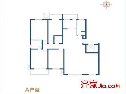 黃金臺住宅小區(qū)A戶型 3室2廳1衛(wèi)1廚