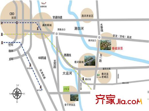香城儷景二期區(qū)位圖