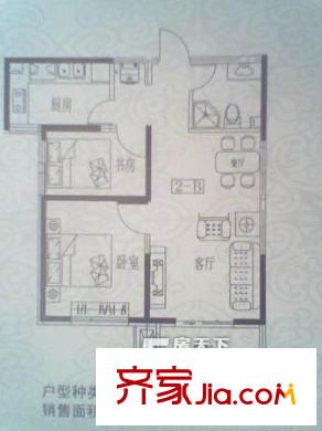 錦城小區(qū)一期戶型圖戶型圖 2室1廳1衛(wèi)1廚