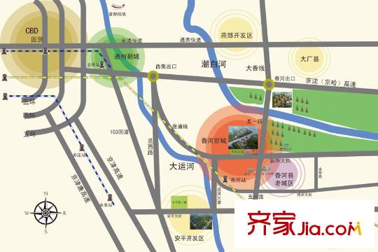 香榭家園交通圖