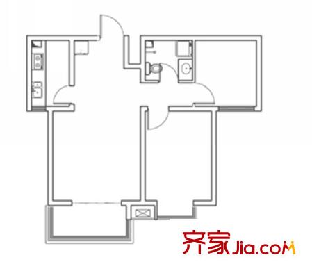 昶友新天地小區(qū)戶型圖2單02戶 