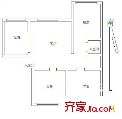 天和小區(qū)戶型圖戶型圖 3室1廳1衛(wèi)1廚
