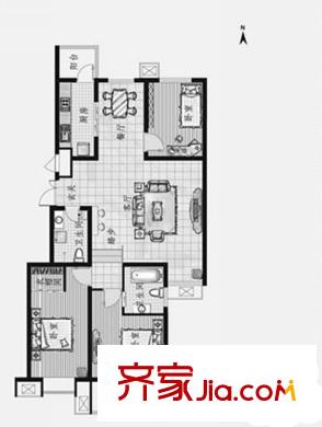 盛通國際小區(qū)戶型圖戶型圖D3 3室2廳2衛(wèi)1廚