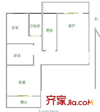 水云間戶型圖戶型圖 3室1廳1衛(wèi)1廚