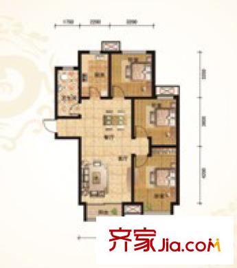 龍河福源1#2#3#4#110平方米3居 3室2廳1衛(wèi)1廚