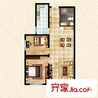 德榮?帝景17號(hào)樓91平兩居 2室2廳1衛(wèi)1廚
