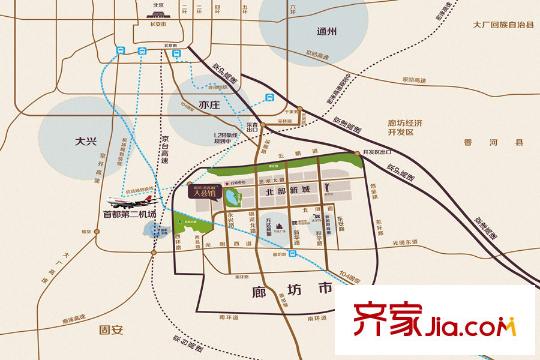 廊坊孔雀城大公館小區(qū)區(qū)位圖