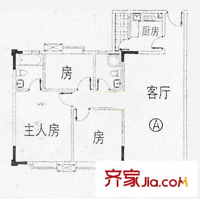 錦繡家園戶型圖戶型圖 3室1廳2衛(wèi)1廚