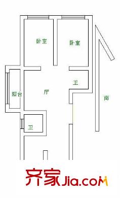 南苑小區(qū)戶型圖戶型圖 3室2廳2衛(wèi)1廚