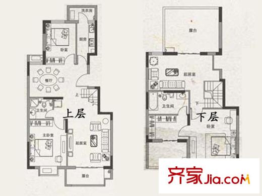 安居綠樹林楓雍和悅居B1-b戶型 3室3廳2衛(wèi)1廚