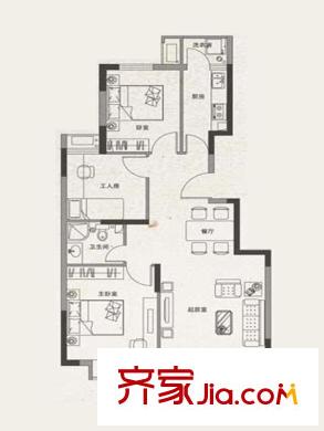 安居綠樹林楓御景尚居B1戶型 3室2廳1衛(wèi)1廚