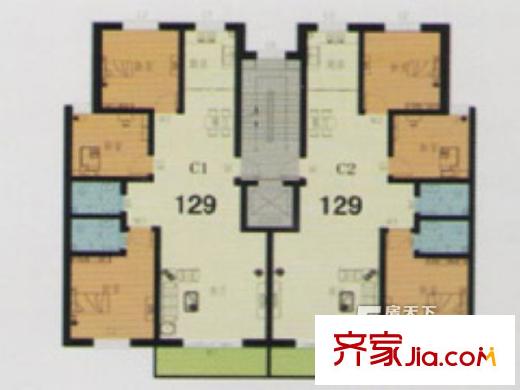 凱萊帝景戶(hù)型圖 3室2廳1衛(wèi)1廚