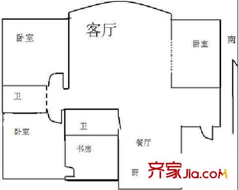 交行花園 4室 戶型圖
